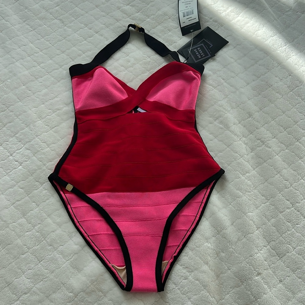 XS Herve Leger beautiful one piece bathing suit